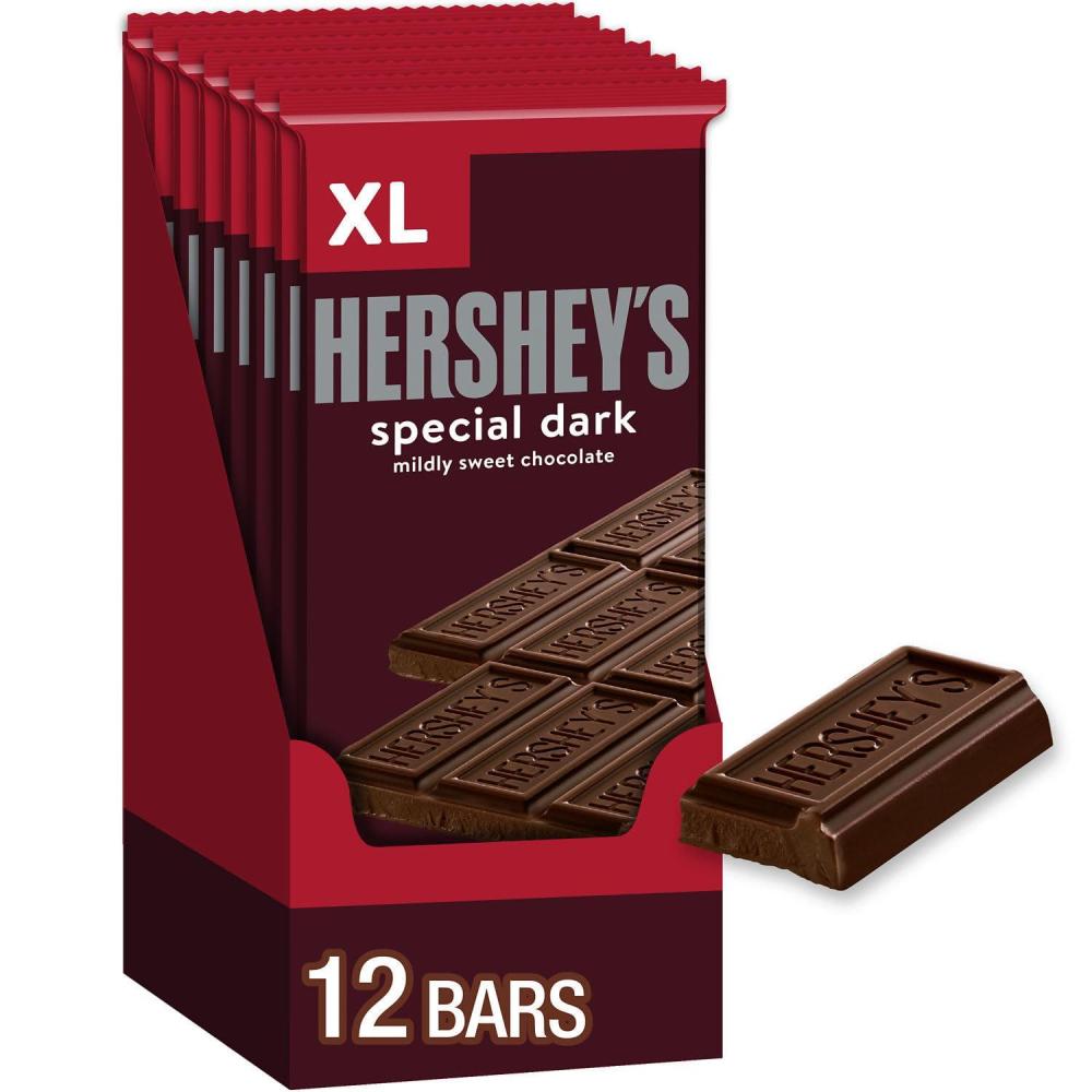imageHERSHEYS SPECIAL DARK Mildly Sweet Chocolate XL Candy Bars 425 oz 12 Count 16 PiecesMildly Sweet Chocolate