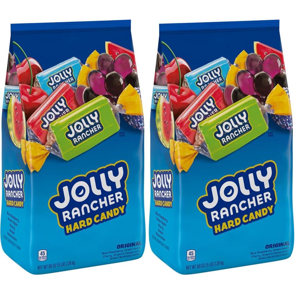 imageJOLLY RANCHER Assorted Fruit Flavored Hard Candy Bulk Bag Halloween Candy 5 lbAssortment