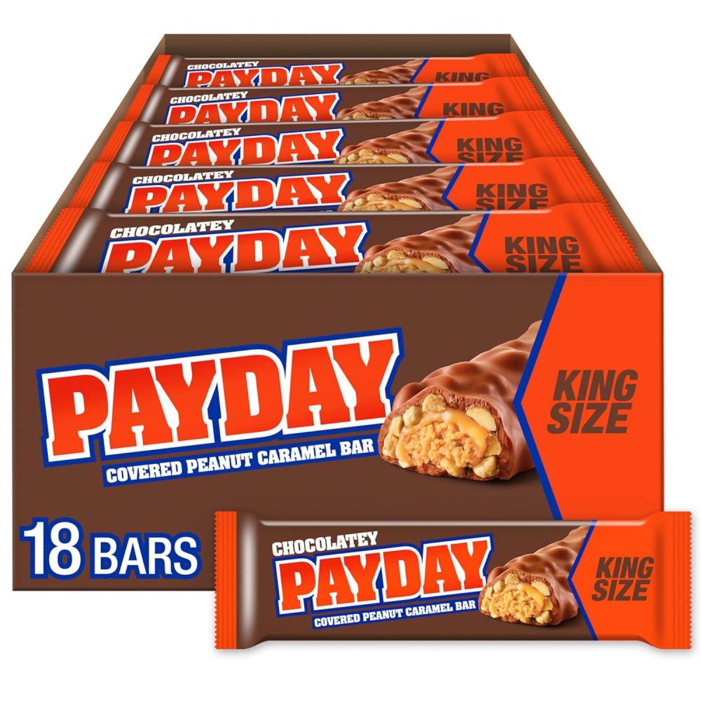 imagePAYDAY Chocolatey Peanut Caramel King Size Candy Bar 31 oz