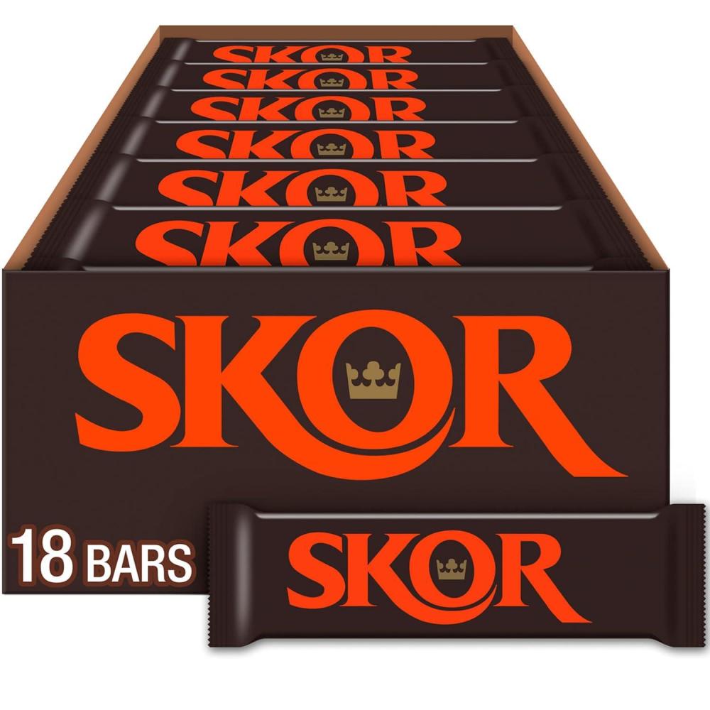 imageSKOR Crisp Butter Toffee and Chocolate Candy Bars 14 oz 18 Count