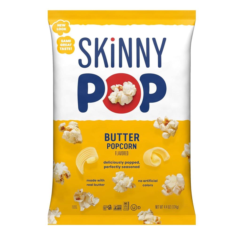 imageSkinnyPop Popcorn Original Whole Grain DairyFree Snack 44oz BagButter