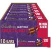 CADBURY DAIRY MILK Fruit & Nut Milk Chocolate Candy Bars, 3.5 oz (14 Count)(King Size Bars  2.3 oz (18 Count))