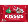 HERSHEY’S KISSES Milk Chocolate, Christmas Candy Bag, 17 oz