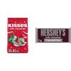 HERSHEY’S KISSES Milk Chocolate, Christmas Candy Bulk Bag, 35.85 oz & HERSHEY’S Milk Chocolate Candy Gift Bar, 1 lb