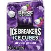 ICE BREAKERS Ice Cubes Arctic Grape Flavored Sugar Free Chewing Gum Pouch, 8.11 oz (100 Pieces)(Arctic Grape)