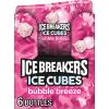 ICE BREAKERS Ice Cubes Bubble Breeze Flavored Sugar Free Chewing Gum Bottles, 3.24 oz (6 Count, 40 Pieces)(Bubble Breeze)