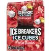 ICE BREAKERS Ice Cubes Bubble Breeze Flavored Sugar Free Chewing Gum Bottles, 3.24 oz (6 Count, 40 Pieces)(Fruit Punch)