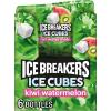 ICE BREAKERS Ice Cubes Bubble Breeze Flavored Sugar Free Chewing Gum Bottles, 3.24 oz (6 Count, 40 Pieces)(Kiwi Watermelon)