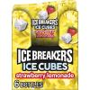 ICE BREAKERS Ice Cubes Bubble Breeze Flavored Sugar Free Chewing Gum Bottles, 3.24 oz (6 Count, 40 Pieces)(Strawberry Lemonade)