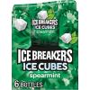 ICE BREAKERS Ice Cubes Spearmint Sugar Free Chewing Gum Pouch, 8.11 oz (100 Pieces)(Spearmint)