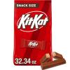 KIT KAT Milk Chocolate Wafer Snack Size, Christmas Candy Bag, 32 oz(32.34 Ounce (Pack of 1))