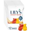 LILY’S Assorted Fruit Flavored No Sugar Added, Gummy Bears Bags, 1.8 oz (12 Count)(Assorted Fruit Flavored)
