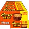 REESE’S Big Cup Milk Chocolate King Size Peanut Butter Cups, Candy Packs, 2.8 oz (16 Count)