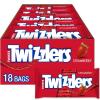 TWIZZLERS Twists Strawberry Flavored Licorice Style, Chewy Candy Packs, 2.5 oz (18 Count)(2.5 Ounce (Pack of 18))