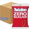 TWIZZLERS Zero Sugar Twists Strawberry Flavored Licorice Style, Chewy Candy Bags, 5 oz (12 Count)(Sugar Free Strawberry)