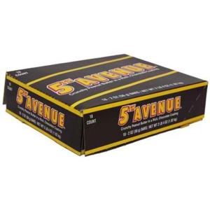 5TH AVENUE Crunchy Peanut Butter and Rich Chocolate King Size Candy, 3.4 oz Bar(3.4 Ounce (Pack of 18))