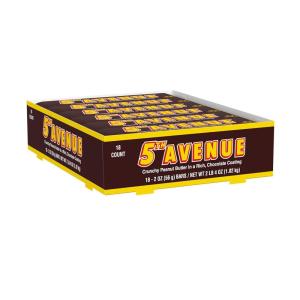 5TH AVENUE Crunchy Peanut Butter and Rich Chocolate King Size Candy, 3.4 oz Bar(36 Ounce (Pack of 18))