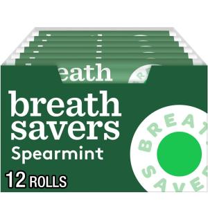 BREATH SAVERS Spearmint Sugar Free Breath Mints Tins, 1.27 oz (8 Count)(Spearmint)