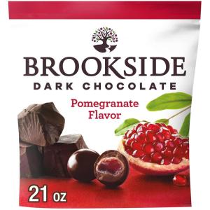 BROOKSIDE Dark Chocolate and Pomegranate Flavored Snacking Chocolate Bag, 7 oz(Pomegranate)