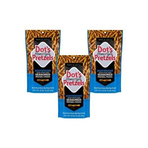 Dot’s Pretzels Bundle Pack Original, Honey Mustard, and Cinnamon Sugar Seasoned Pretzel Twist Snack, 16oz Grocery Sized Bags (3 Pack)(Southwest)