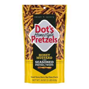 Dot’s Pretzels Original Seasoned Pretzel Twist Snack, 16oz Grocery Sized Bag(Honey-Mustard)