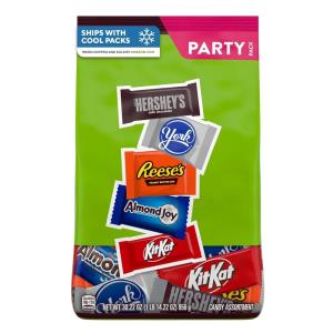HERSHEY’S Assorted Chocolate Flavored Candy Party Pack, Halloween Candy, 30.22 oz