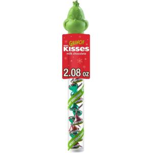 HERSHEY’S KISSES Grinch Milk Chocolate Candy, Christmas, 2.08 oz Filled Plastic Cane(Milk-Chocolate)