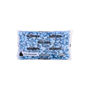 HERSHEY’S KISSES Milk Chocolate Candy Bulk Bag, 60 oz(Bulk Kisses Blue Foils)