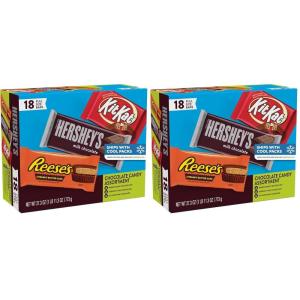 HERSHEY’S, KIT KAT and REESE’S Assorted Milk Chocolate Candy Variety Box, Halloween Candy, 27.3 oz (18 Count)(Milk Chocolate)