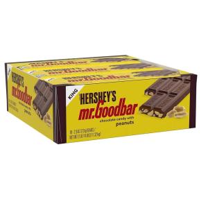 HERSHEY’S MR. GOODBAR Chocolate and Peanut King Size Candy, Individually Wrapped, Bulk, 2.6 oz Bars (18 Count)