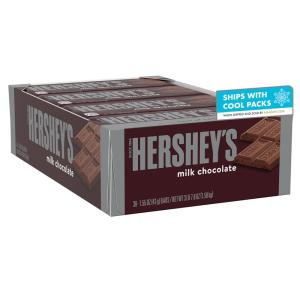 HERSHEY’S Milk Chocolate Candy Bars, Halloween Candy, 1.55 oz (36 Count)(Milk Chocolate)