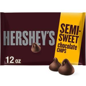 HERSHEY’S Semi-Sweet Chocolate Baking Chips Bag, 12 oz