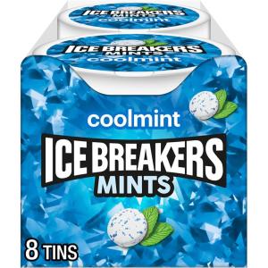 ICE BREAKERS Coolmint Sugar Free Mints Tins, 1.5 oz (8 Count)(Coolmint)