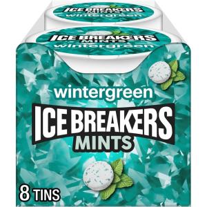ICE BREAKERS Wintergreen Sugar Free Mints Tins, 1.5 oz (8 Count)(Wintergreen)