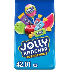 JOLLY RANCHER Assorted Fruit Flavored Candy Bulk Bag, 42.01 oz(Assortment and Lollipops)