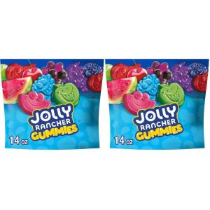 JOLLY RANCHER Gummies Assorted Fruit Flavored Candy Bag, 14 oz (Pack of 2)(Assorted Fruit Flavored)