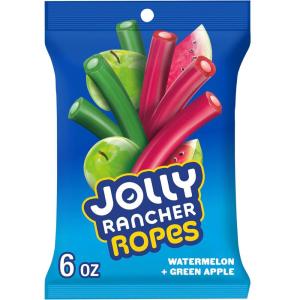 JOLLY RANCHER Ropes Watermelon and Green Apple Flavored Candy Bag, 6 oz(6 Ounce (Pack of 1))