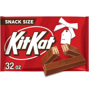 KIT KAT Milk Chocolate Wafer Snack Size, Christmas Candy Bag, 32 oz(32 Ounce (Pack of 1))
