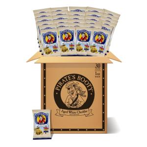 Pirate’s Booty Aged White Cheddar Cheese Puffs, Gluten-Free, Kids Snacks, 0.5oz (24ct)(Cheddar-Cheese)