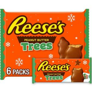 REESE’S Assorted Flavored Peanut Butter Shapes, Christmas Candy Bag, 31.94 oz(Peanut Butter)