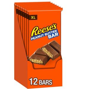 REESE’S Milk Chocolate Peanut Butter XL, Candy Bars, 4.25 oz (12 Count, 12 Pieces)(Milk Chocolate Peanut Butter)
