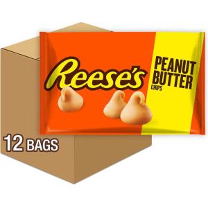 REESE’S Peanut Butter Baking Chips Bags, 10 oz (12 Count)(REESE’S Peanut Butter Baking Chips (Pack of 12))