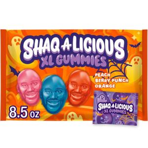 SHAQ-A-LICIOUS XL GUMMIES Original Flavor Chewy, Candy Bag, 11.8 oz(Original)