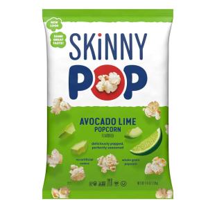 SkinnyPop Popcorn, Original, Whole Grain, Dairy-Free Snack, 4.4oz Bag(Avocado Lime)