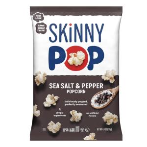 SkinnyPop Popcorn, Original, Whole Grain, Dairy-Free Snack, 4.4oz Bag(Salt-And-Pepper)