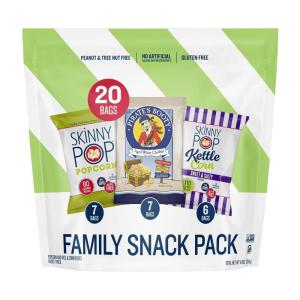 SkinnyPop Sweet & Salty Variety Pack, SkinnyPop Original and Kettle Corn, Dot’s Cinnamon Sugar Pretzels, Reese’s Popcorn, On-the-Go Snacks, Individually Sized Bags, (15 Count)(Family Snack Pack)