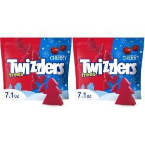 TWIZZLERS Cherry Flavored Trees Chewy, Christmas Candy Bag, 7.1 oz(7.1 Ounce (Pack of 2))