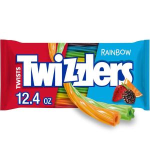 TWIZZLERS Twists Strawberry Flavored King Size, Chewy Candy Packs, 5 oz (15 Count)(12.4 Ounce (Pack of 6))