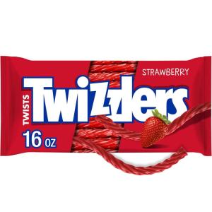 TWIZZLERS Twists Strawberry Flavored Licorice Style, Chewy Candy Big Bag, 32 oz(Strawberry)