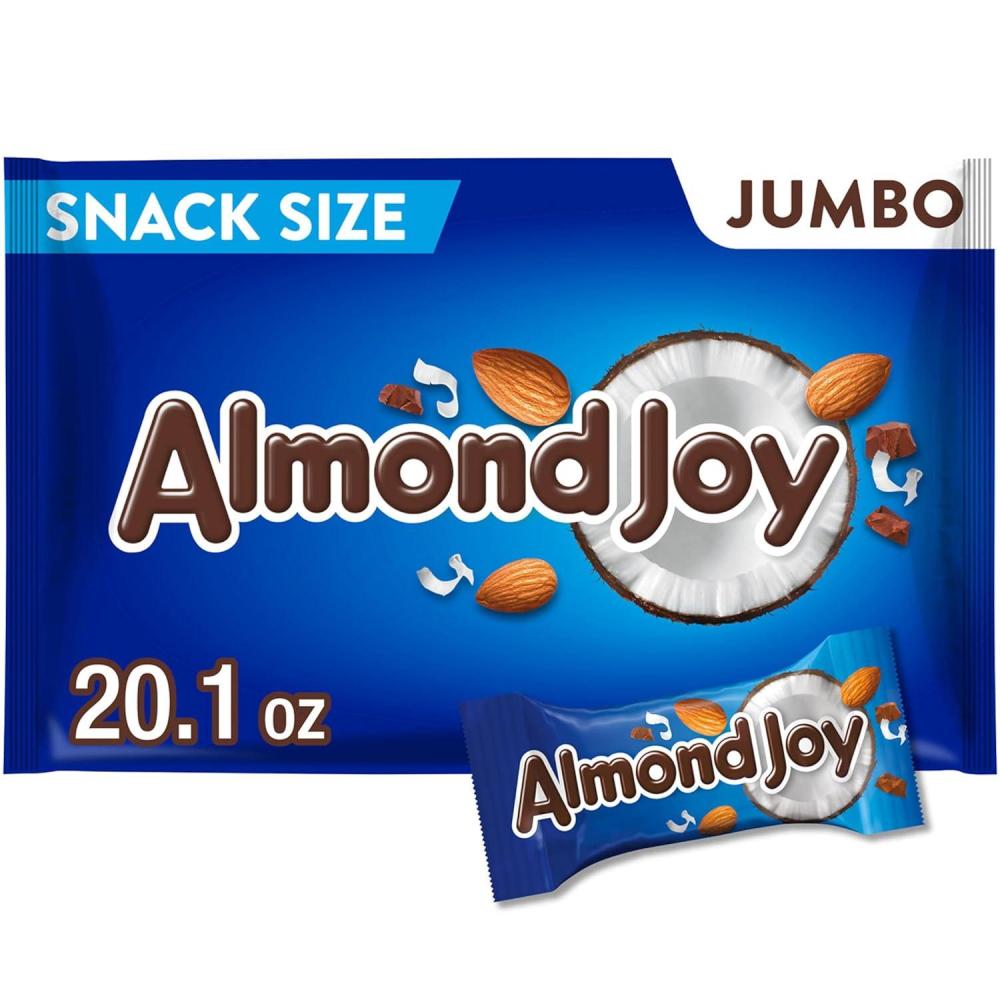imageALMOND JOY Coconut and Almond Chocolate Snack Size Candy Jumbo Bag 201 oz201 Ounce Pack of 1